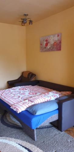 a bedroom with a bed in a room at Citadel Park Apartment in Sighişoara