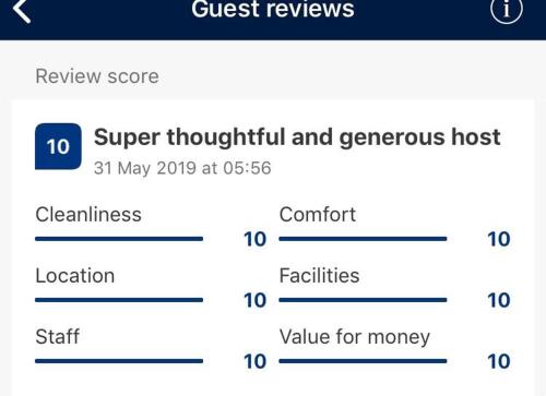 a screenshot of the quest reviews screen on a phone at Teviot View Holiday Let’s Hawick in Hawick