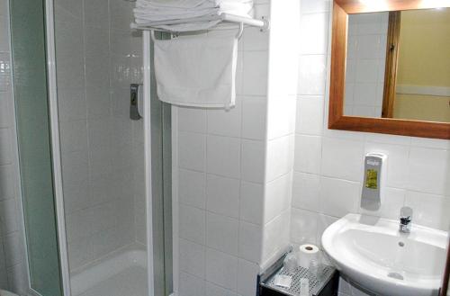 Koupelna v ubytování Posada Cabárceno