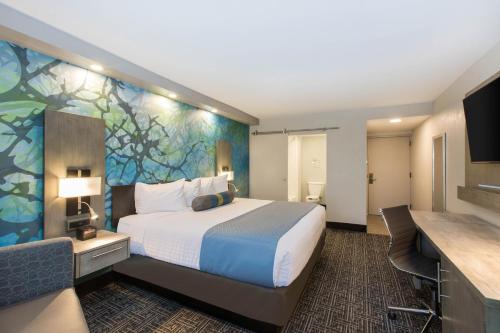a hotel room with a large bed and a television at Wingate by Wyndham Goodlettsville in Goodlettsville