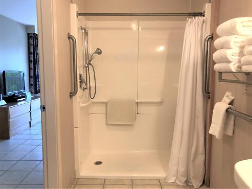 A bathroom at Atlantic Eyrie Lodge