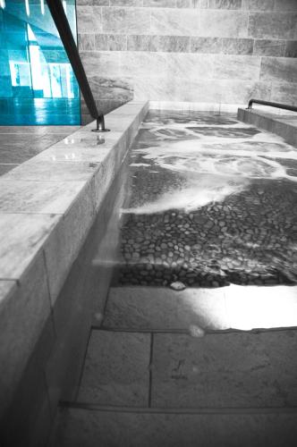 a pool of water in the middle of a building at Residence Alleterme in Rivanazzano