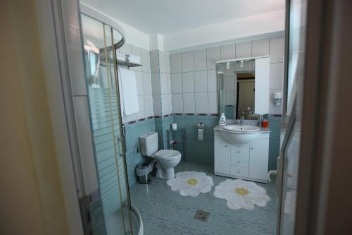 Koupelna v ubytování Motel Nordiana