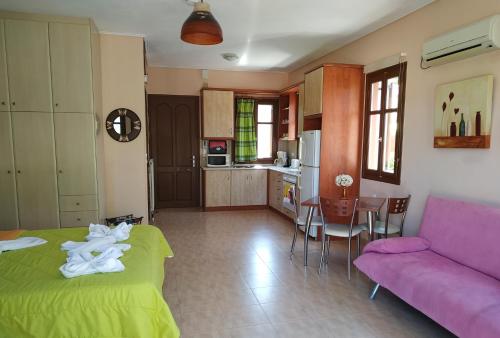 Гостиная зона в Gaea Gardens Studios & Villas