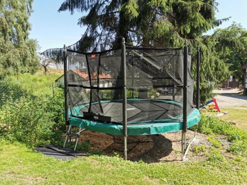 a batting cage in the middle of a park at Ferienhof Ehlers in Hülsede