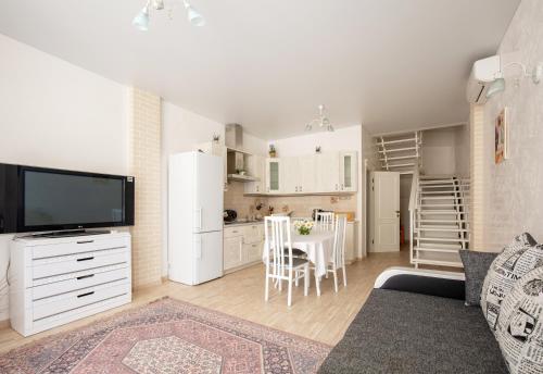 Η κουζίνα ή μικρή κουζίνα στο Apartament First Line