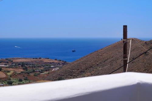 a view of the ocean from the top of a hill at Santo Castello in Akrotiri