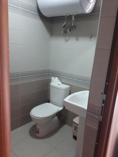 een badkamer met een toilet en een wastafel bij Bona's Home in Tushemisht