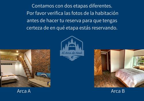 een slaapkamer en een woonkamer met een bed bij El Arca de Noah in Tota