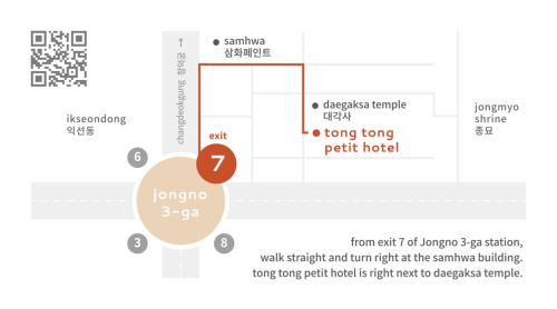 a map of the number of sushi restaurants in singapore at Tong Tong Petit Hotel in Seoul