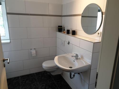 Koupelna v ubytování Ferienhaus in Walow