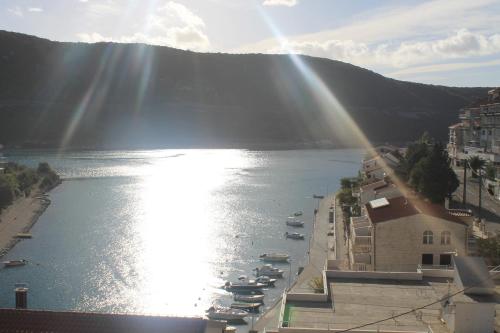 a view of a river with boats in the water at Villa Hortus in Neum