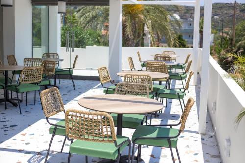 Balkón nebo terasa v ubytování Mazoren Art Hotel