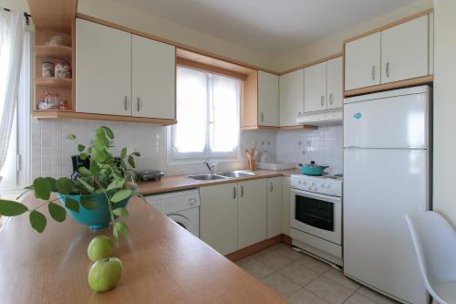 Dapur atau dapur kecil di Salty Apartments Sea View Naxos