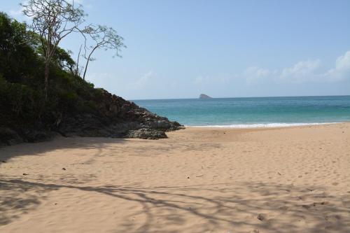 a sandy beach with the ocean in the background at Middle Country 97-1 "la recette du bonheur" in Deshaies