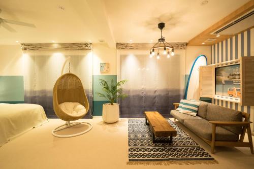 Ένα ή περισσότερα κρεβάτια σε δωμάτιο στο HOTEL SHIKISAI KYOTO