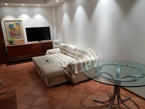 Tempat tidur dalam kamar di Porto Recanati Apartament