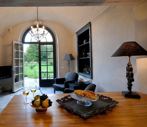 Posezení v ubytování Manoir de la Villeneuve