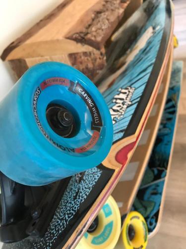 a blue tape on a skateboard in a drawer at feels Beach Club Hotel in Kühlungsborn