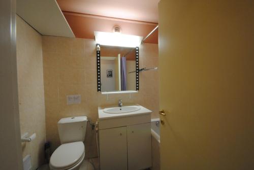 カンヌにあるLes Serbes 2P RET29のバスルーム(トイレ、洗面台、鏡付)