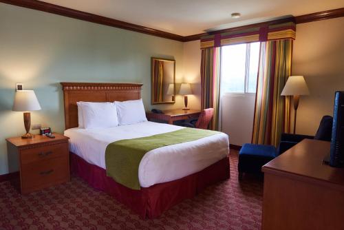 Säng eller sängar i ett rum på Suites las Palmas, Hotel & Apartments.