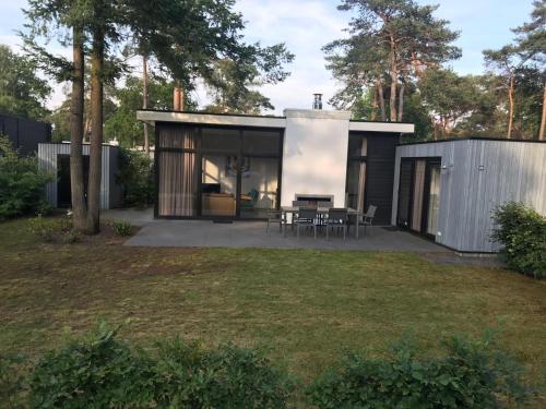 a modern house with a large yard at Jeneverbes24 in Otterlo