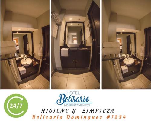 Et badeværelse på Hotel Belisario INN