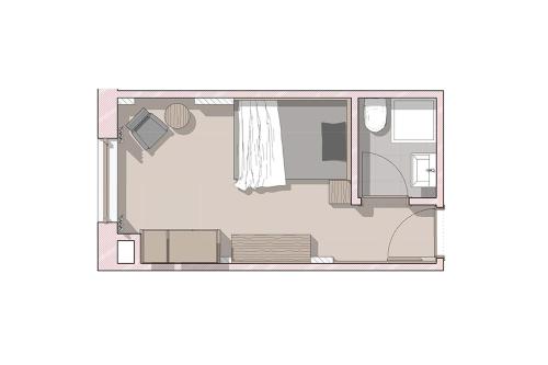 a floor plan of a small room at Wellness- & Sporthotel Jagdhof in Röhrnbach
