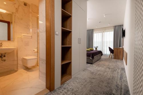 Koupelna v ubytování Hotel Nova