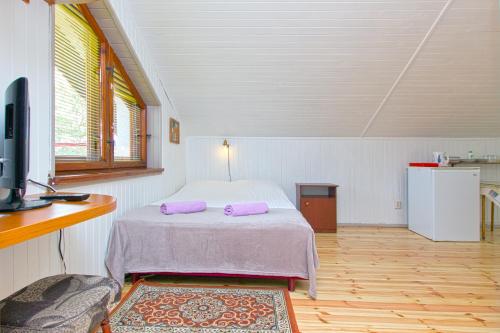 Łóżko lub łóżka w pokoju w obiekcie Villa Linne
