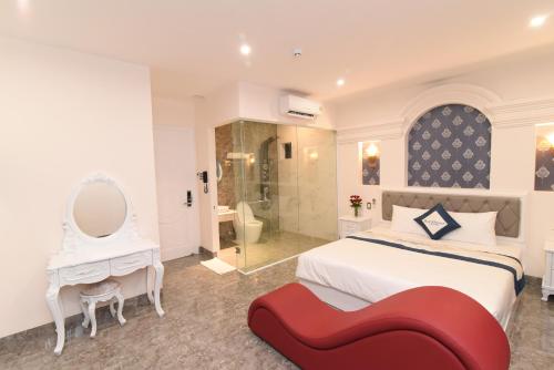 Katil atau katil-katil dalam bilik di Sun Beach Hotel