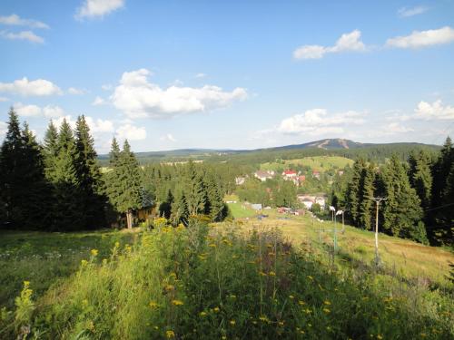 a view from the top of a hill at Pension MAX in Pernink