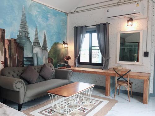 Posezení v ubytování Home Ayutthaya