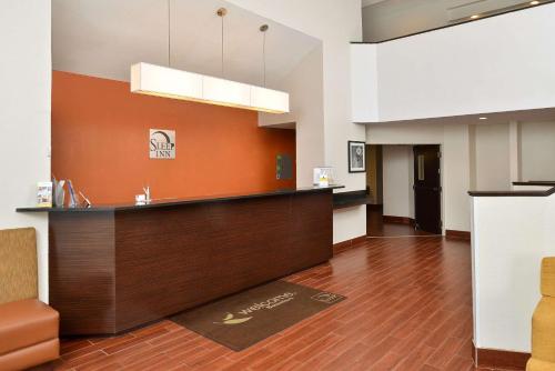 a lobby of a hospital with a reception desk at Sleep Inn Beaufort near MCAS in Beaufort