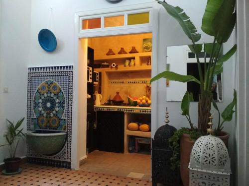 Kuchyň nebo kuchyňský kout v ubytování Dar Mussarat