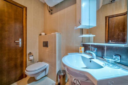Koupelna v ubytování Apartman Aura