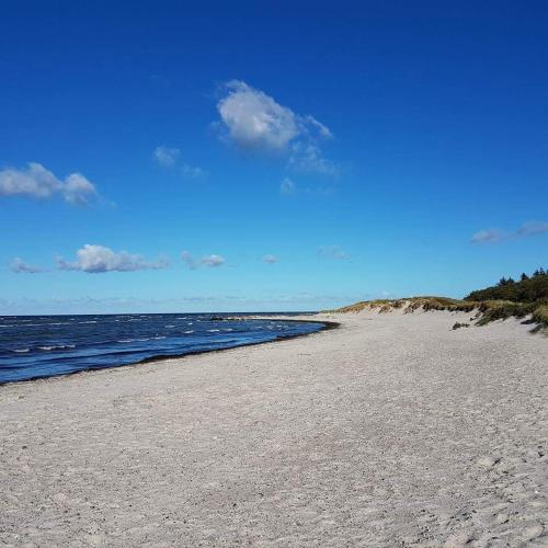 a sandy beach with the ocean in the background at Ankerplatz in Wendtorf