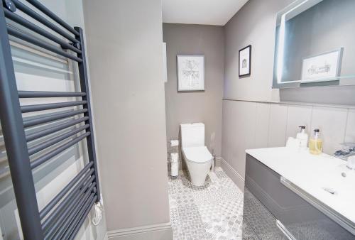 a bathroom with a toilet and a sink at Willowbeck Lodge Boutique Hotel in Carlisle