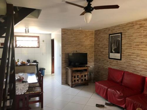TV a/nebo společenská místnost v ubytování CASA DE PRAIA DO PERÓ
