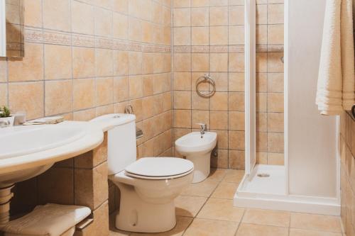 Koupelna v ubytování Casa de Pimenteis