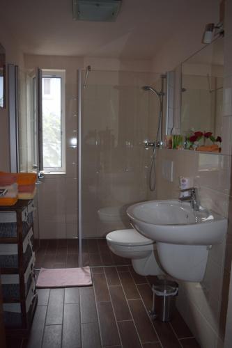 Bathroom sa Nichtraucherferienwohnung-Neckarblick ZE-2022-74-WZ-118A