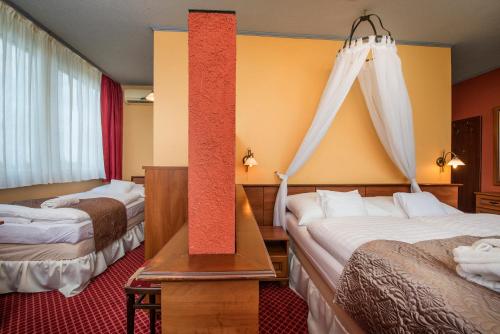 Posteľ alebo postele v izbe v ubytovaní Hotel Therma Dunajská Streda