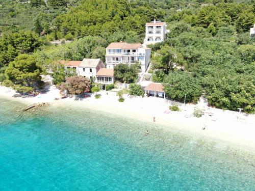 an aerial view of a resort on a beach at Apartments Vile Holiday in Živogošće