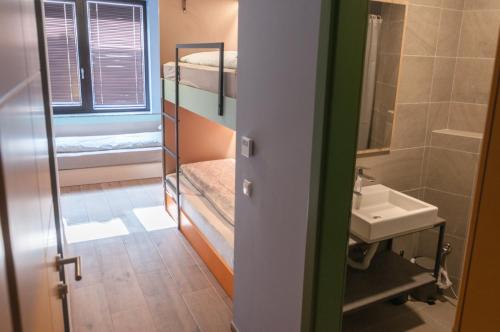 Koupelna v ubytování Ura Hostel