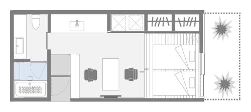 a floor plan of a house at Gunjo no Tsuki in Kanazawa