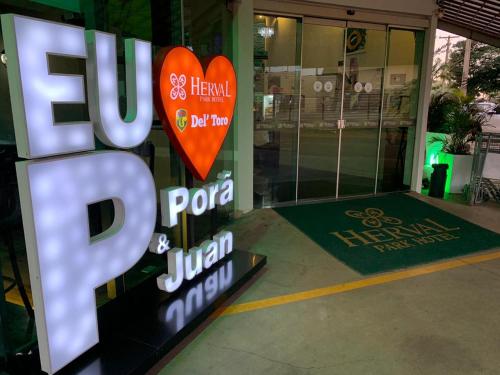 a store front with a sign that says jpoca japan at Herval Park Hotel in Ponta Porã