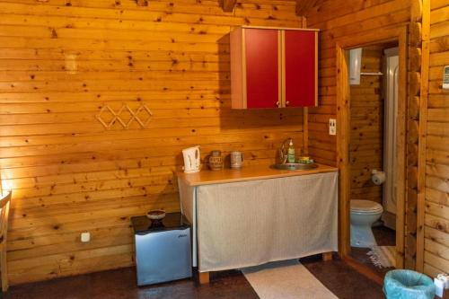TV a/nebo společenská místnost v ubytování Wooden Village Resort