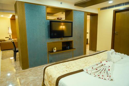 TV a/nebo společenská místnost v ubytování Hotel Winway