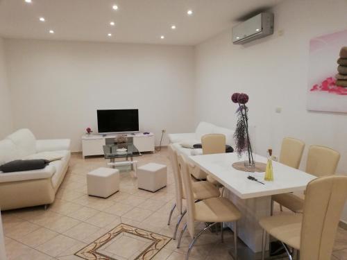 TV a/nebo společenská místnost v ubytování Apartman Doli