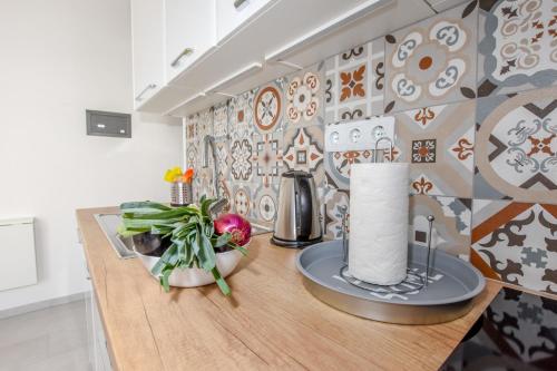 Dapur atau dapur kecil di Villa Magena - Modern Apartments in Pag Center